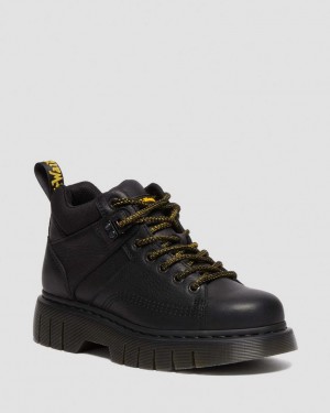 Dr Martens Woodard Grizzly Leather Low Støvletter Herre Svarte | 38591-AUSD