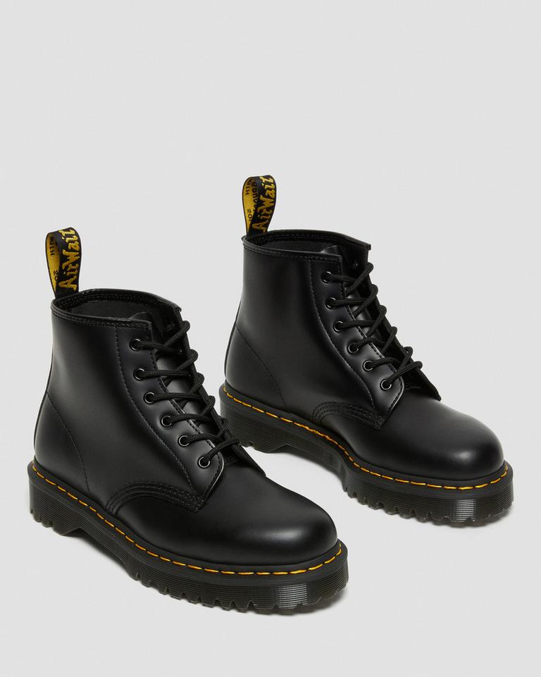 Dr Martens 101 Bex Smooth Leather Støvletter Dame Svarte | 06754-CHDN