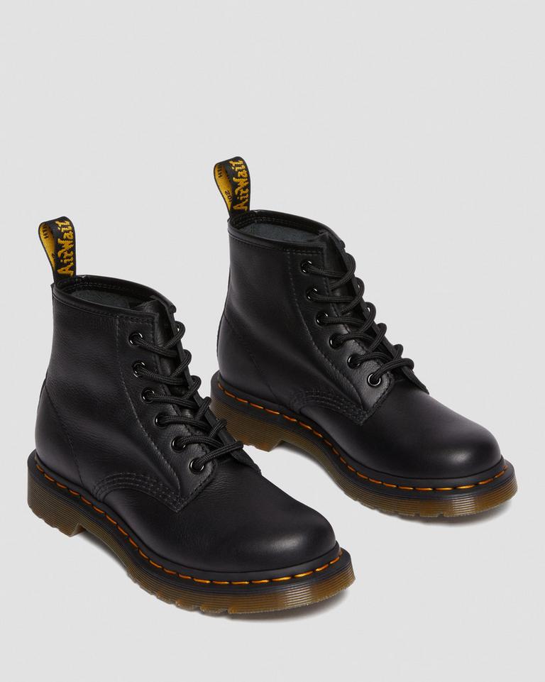 Dr Martens 101 Virginia Leather Støvletter Dame Svarte | 64790-HWYR