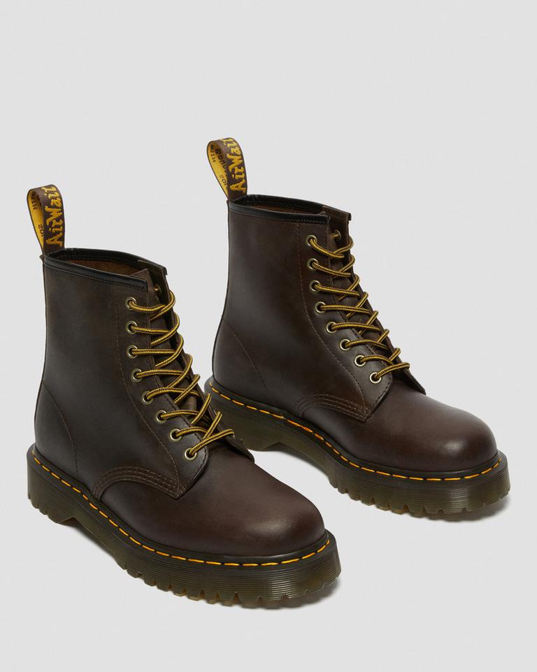 Dr Martens 1460 Bex Crazy Horse Leather Støvletter Dame Mørke Brune | 35984-TDHY