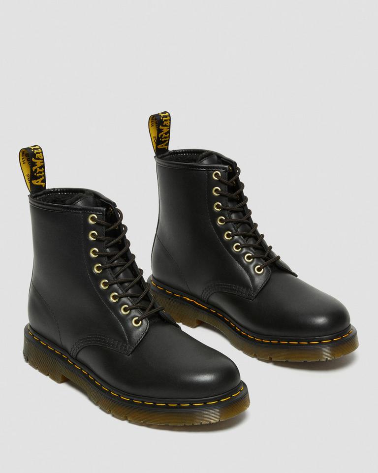 Dr Martens 1460 DM's Wintergrip Leather Støvletter Herre Svarte | 84619-AMDR