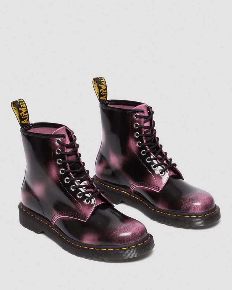 Dr Martens 1460 Distressed Leather Støvletter Dame Rosa | 18047-LIXC