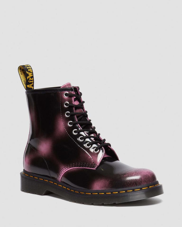 Dr Martens 1460 Distressed Leather Støvletter Dame Rosa | 18047-LIXC