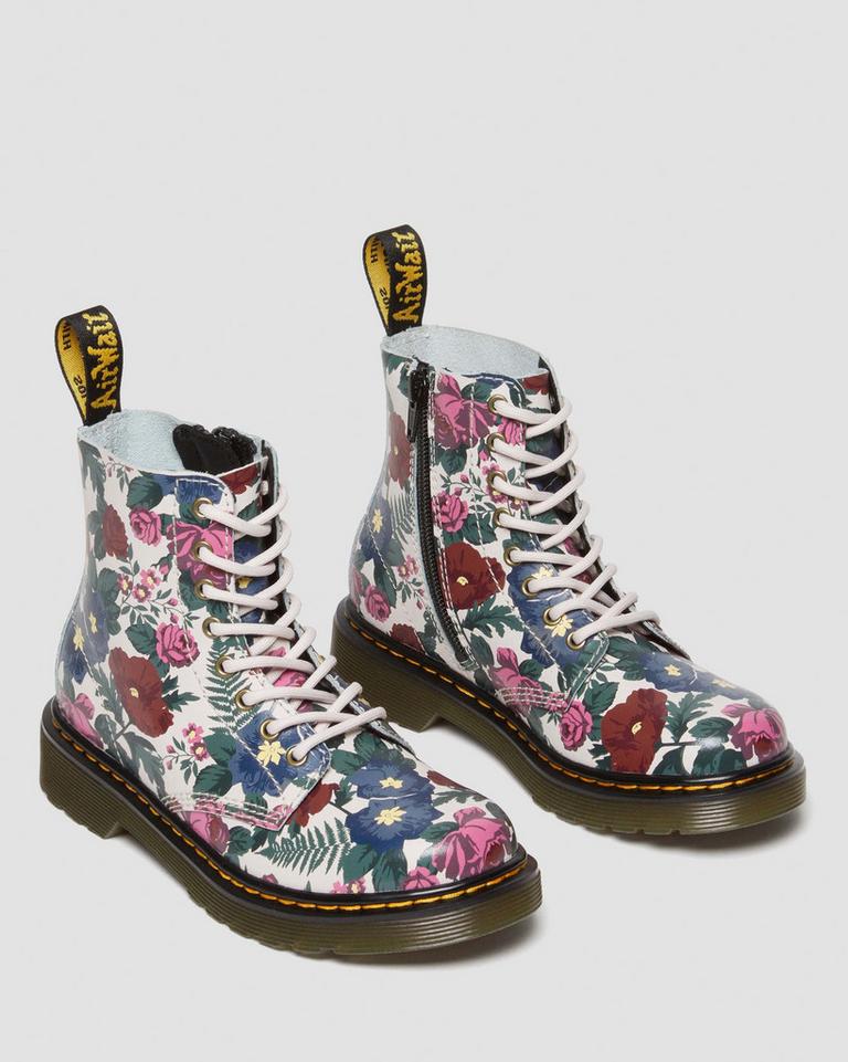 Dr Martens 1460 English Garden Leather Snørestøvletter Barn Multicolor | 97584-FPHZ