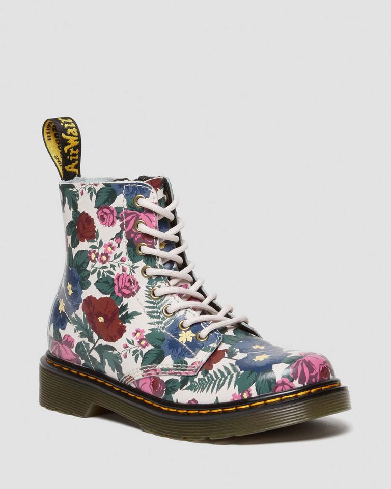 Dr Martens 1460 English Garden Leather Snørestøvletter Barn Multicolor | 97584-FPHZ