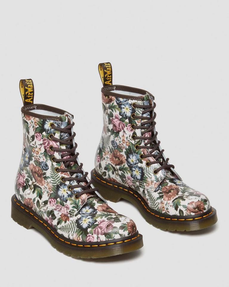 Dr Martens 1460 English Garden Leather Støvletter Dame Multicolor | 19083-OSVA