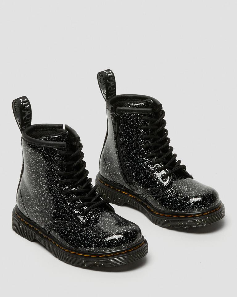 Dr Martens 1460 Glitter Snørestøvletter Barn Svarte | 07632-DYZL