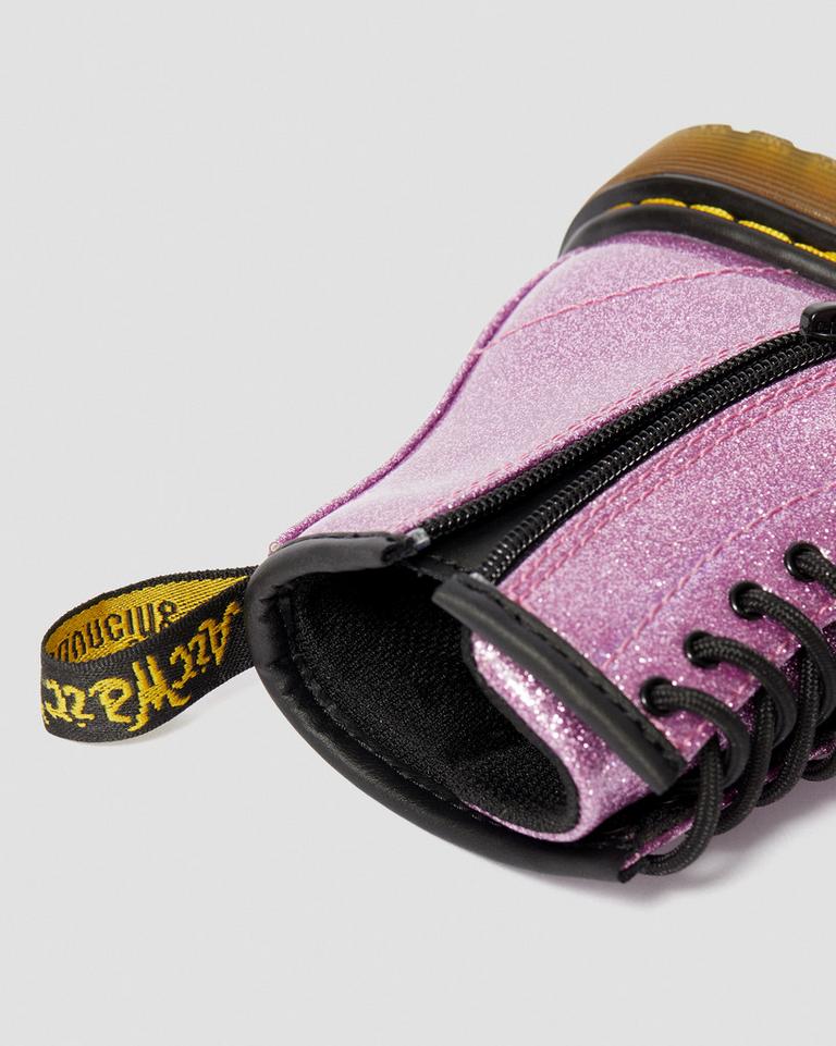 Dr Martens 1460 Glitter Snørestøvletter Barn Mørke Rosa | 30692-RDFX