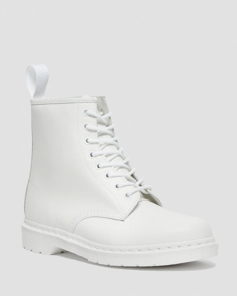 Dr Martens 1460 Mono Smooth Leather Støvletter Herre Hvite | 27965-NLSI