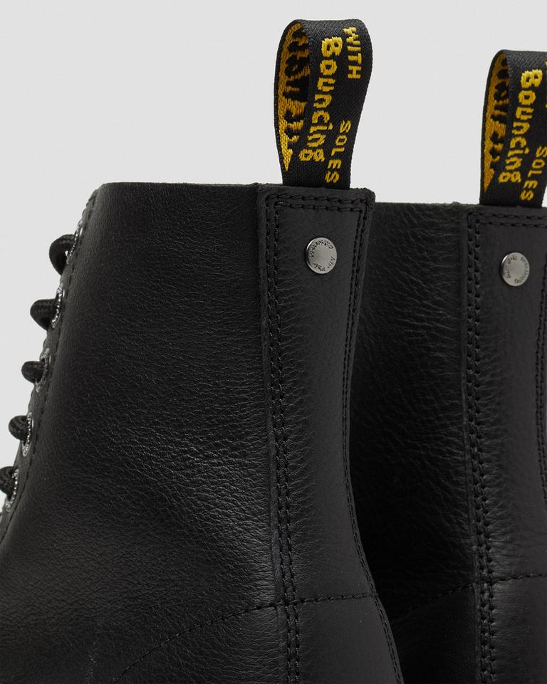 Dr Martens 1460 Pascal Max Leather Platform Støvler Dame Svarte | 42657-PSRB