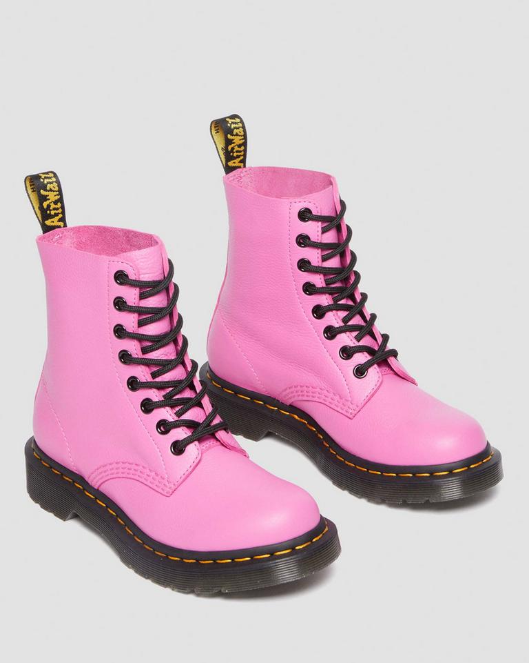 Dr Martens 1460 Pascal Virginia Leather Støvletter Dame Rosa | 75836-KFSJ