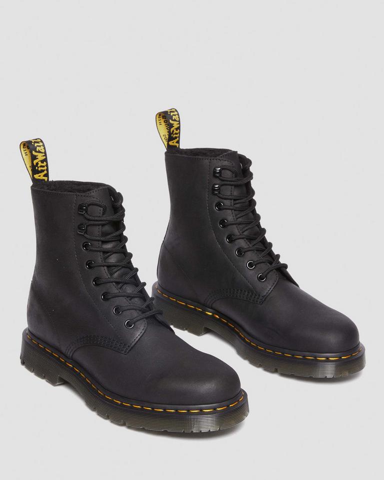 Dr Martens 1460 Pascal Wintergrip Outlaw Leather Støvletter Herre Svarte | 16739-QDNA