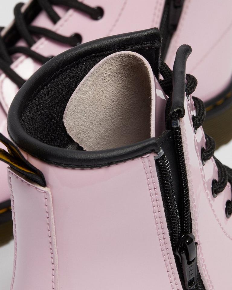 Dr Martens 1460 Patent Leather Snørestøvletter Barn Rosa | 12354-IUVA