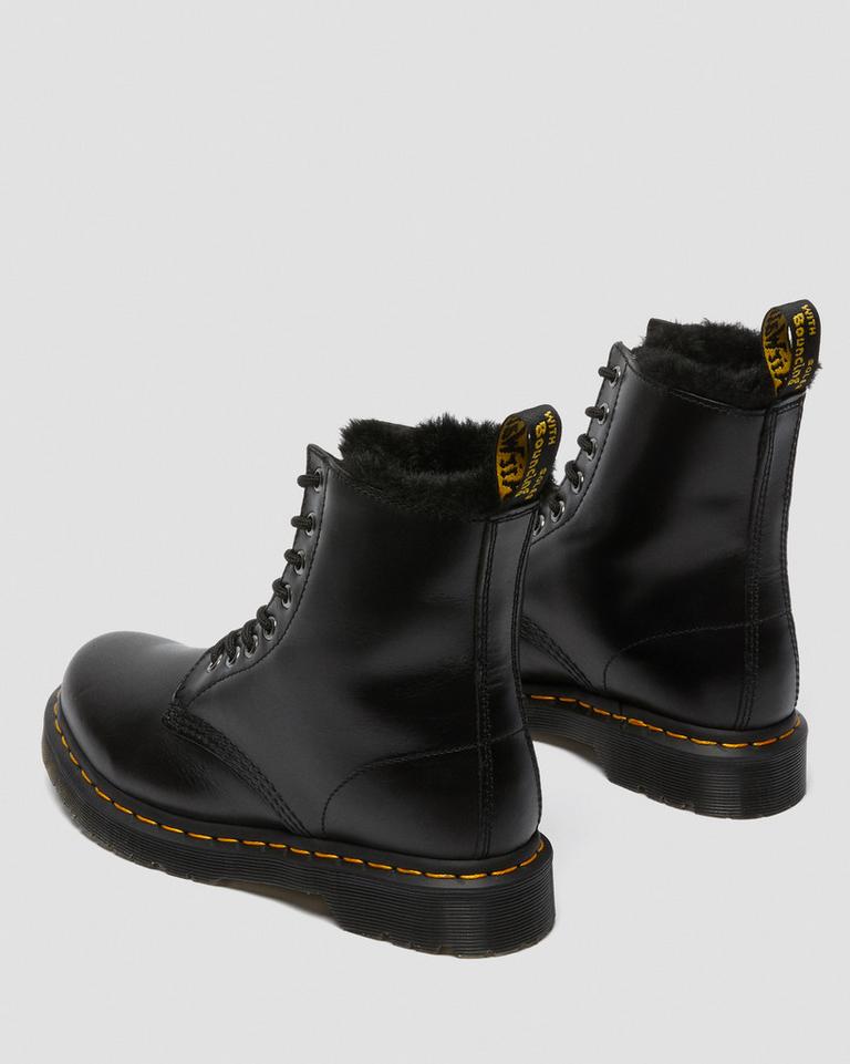 Dr Martens 1460 Serena Faux Fur Lined Vinterstøvler Dame Mørke Grå | 37829-MPXH