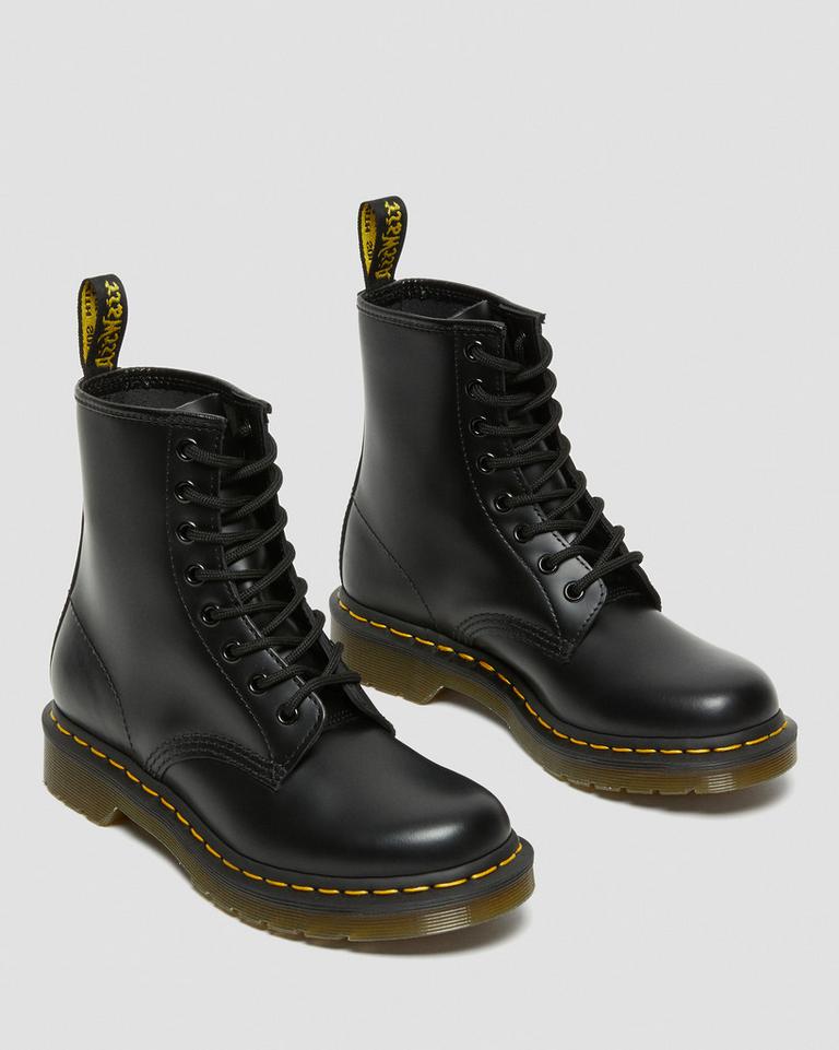 Dr Martens 1460 Smooth Leather Støvletter Dame Svarte | 36754-DOQG