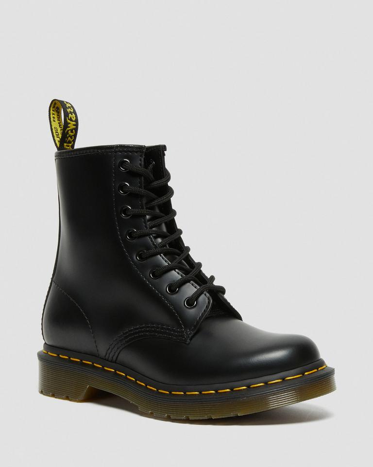 Dr Martens 1460 Smooth Leather Støvletter Dame Svarte | 36754-DOQG