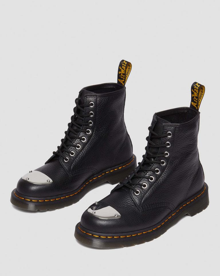 Dr Martens 1460 Toe Plate Lunar Leather Jungle Zip Støvletter Herre Svarte | 16093-PKOB