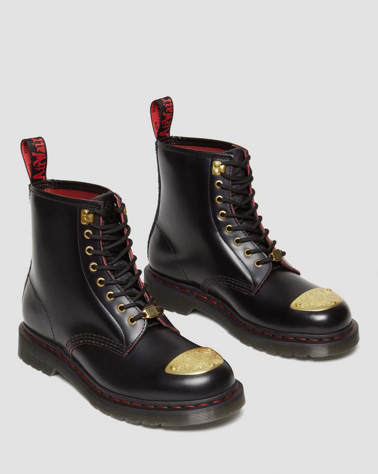 Dr Martens 1460 Year of the Dragon Leather Støvletter Herre Svarte Rød Svarte | 95082-WXHZ