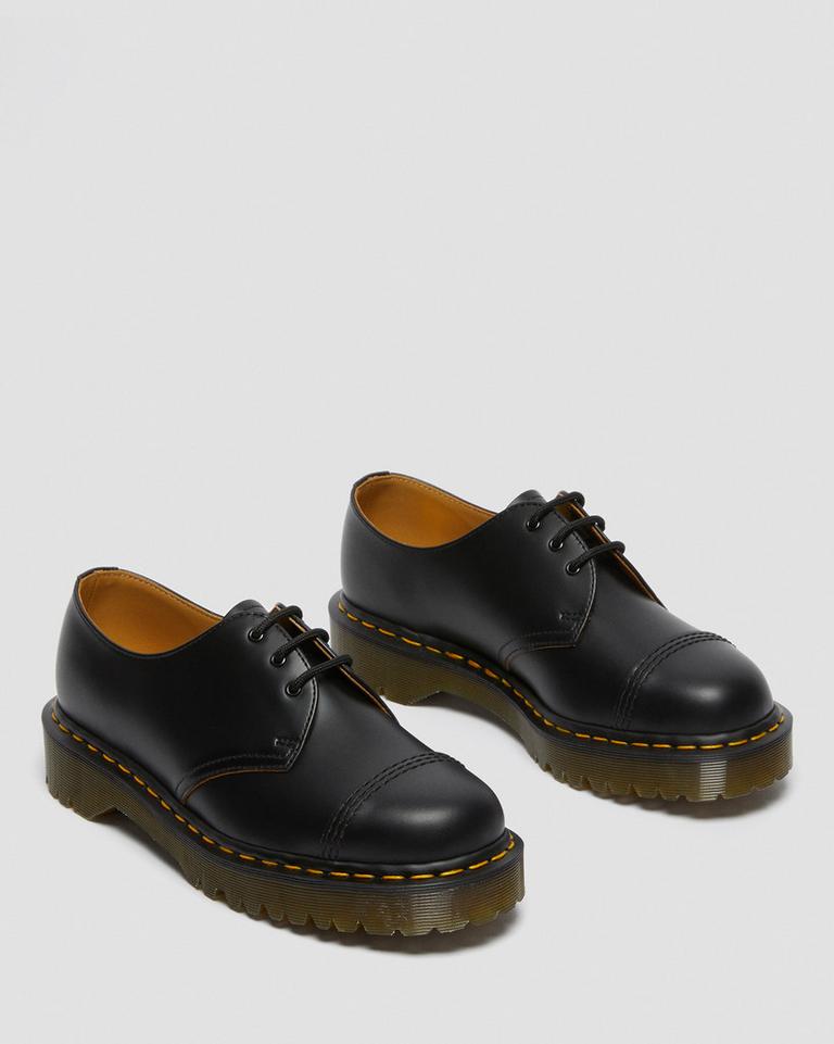 Dr Martens 1461 Bex Made in England Toe Cap Oxford Sko Herre Svarte | 38495-LTPB