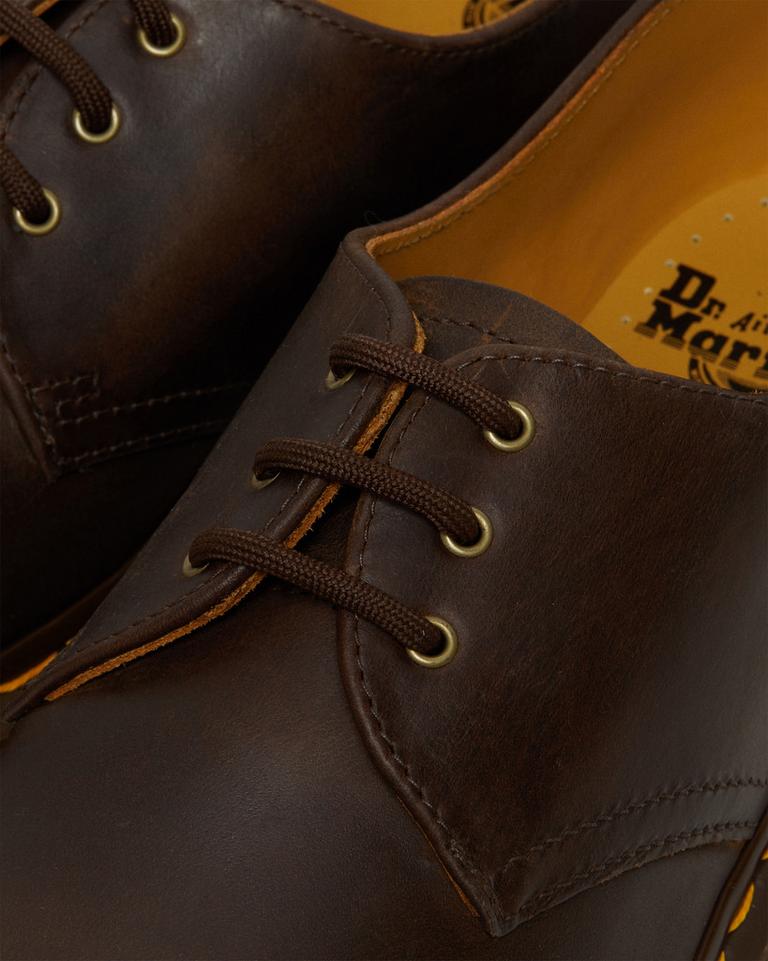 Dr Martens 1461 Crazy Horse Leather Oxford Sko Dame Brune | 19357-JXPY