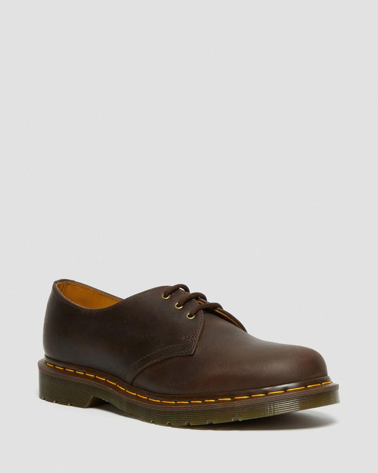 Dr Martens 1461 Crazy Horse Leather Oxford Sko Dame Brune | 19357-JXPY