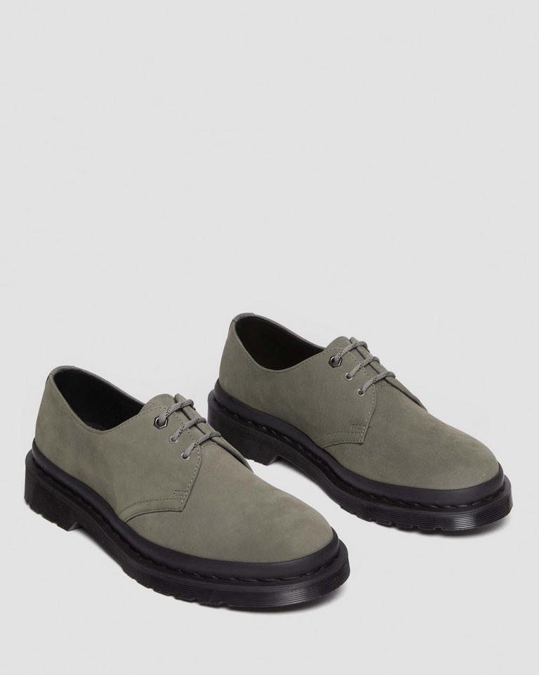 Dr Martens 1461 Milled Nubuck Oxford Sko Dame Grå | 64570-BUOS