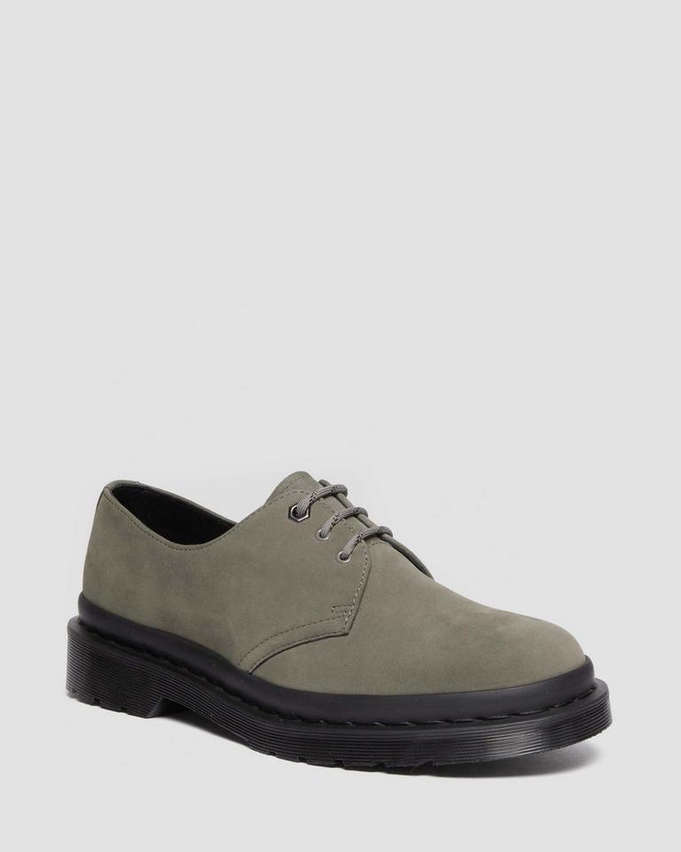 Dr Martens 1461 Milled Nubuck Oxford Sko Dame Grå | 64570-BUOS