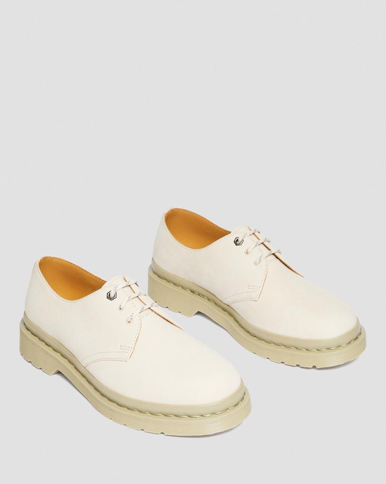 Dr Martens 1461 Mono Milled Nubuck Leather Oxford Sko Dame Beige | 97548-JDEH