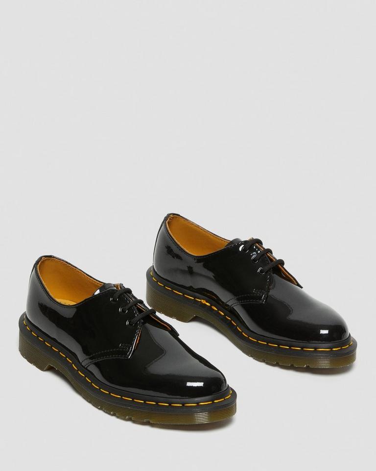 Dr Martens 1461 Patent Leather Oxford Sko Dame Svarte | 08541-CPKG