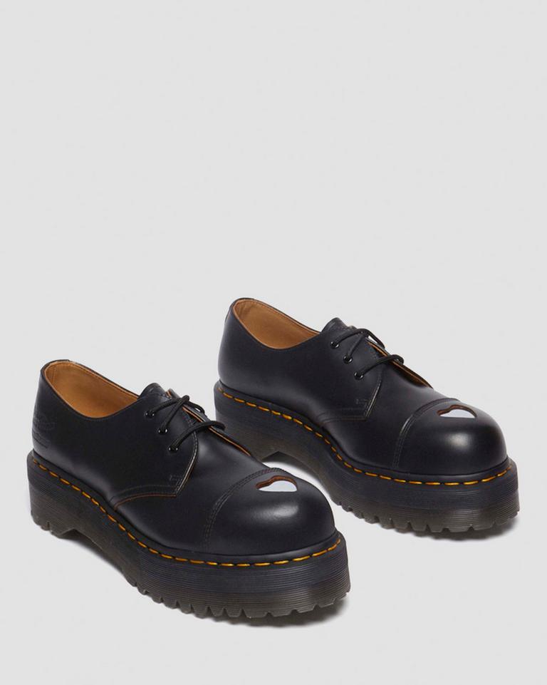 Dr Martens 1461 Platform MADEME Leather Oxford Sko Dame Svarte | 80267-WJQP