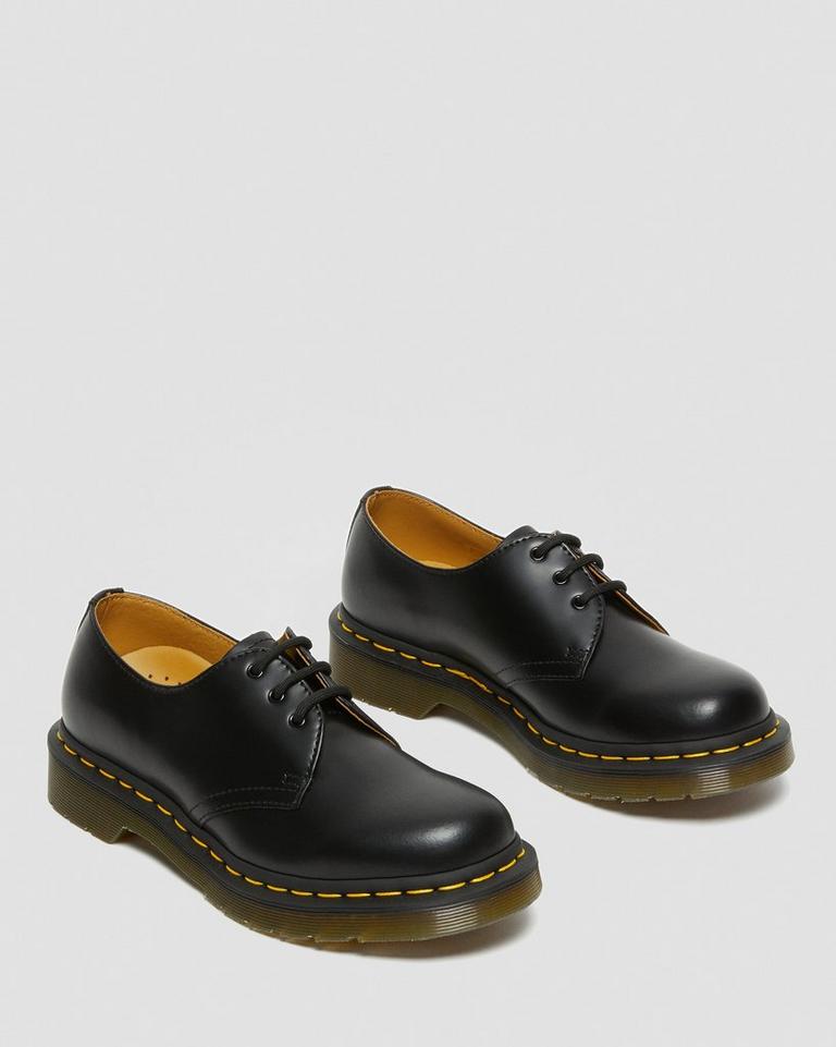 Dr Martens 1461 Smooth Leather Oxford Sko Dame Svarte | 94067-SNXH