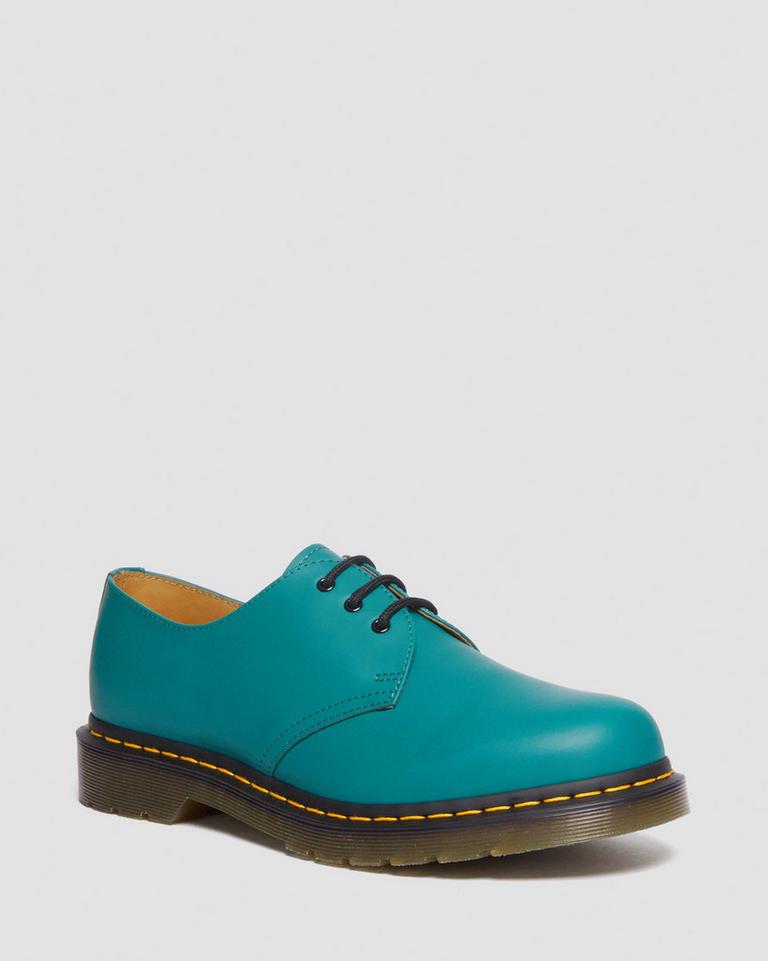 Dr Martens 1461 Smooth Leather Oxford Sko Dame Turkis Grønn | 01674-VFOB