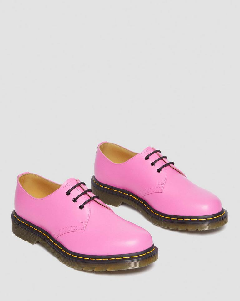 Dr Martens 1461 Smooth Leather Oxford Sko Dame Rosa | 91062-JAQX