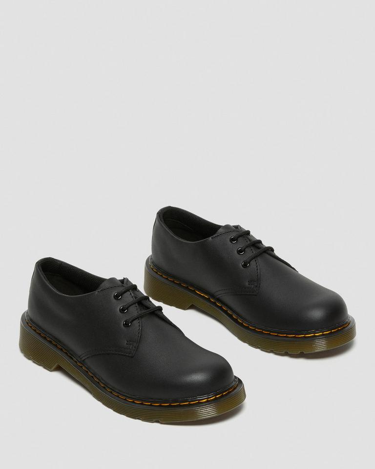 Dr Martens 1461 Softy T Lærsko Barn Svarte | 04369-PILA