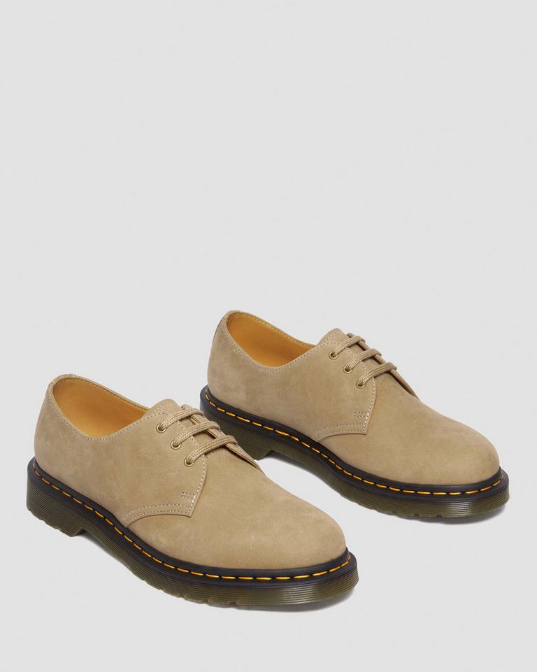 Dr Martens 1461 Tumbled Nubuck Leather Oxford Sko Dame Brune | 98354-IDFT