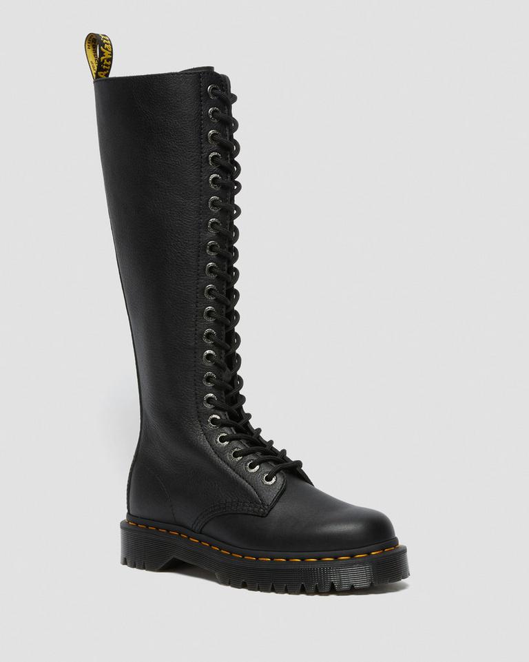 Dr Martens 1B60 Bex Pisa Leather Knee High Platform Støvler Dame Svarte | 37891-ASCE