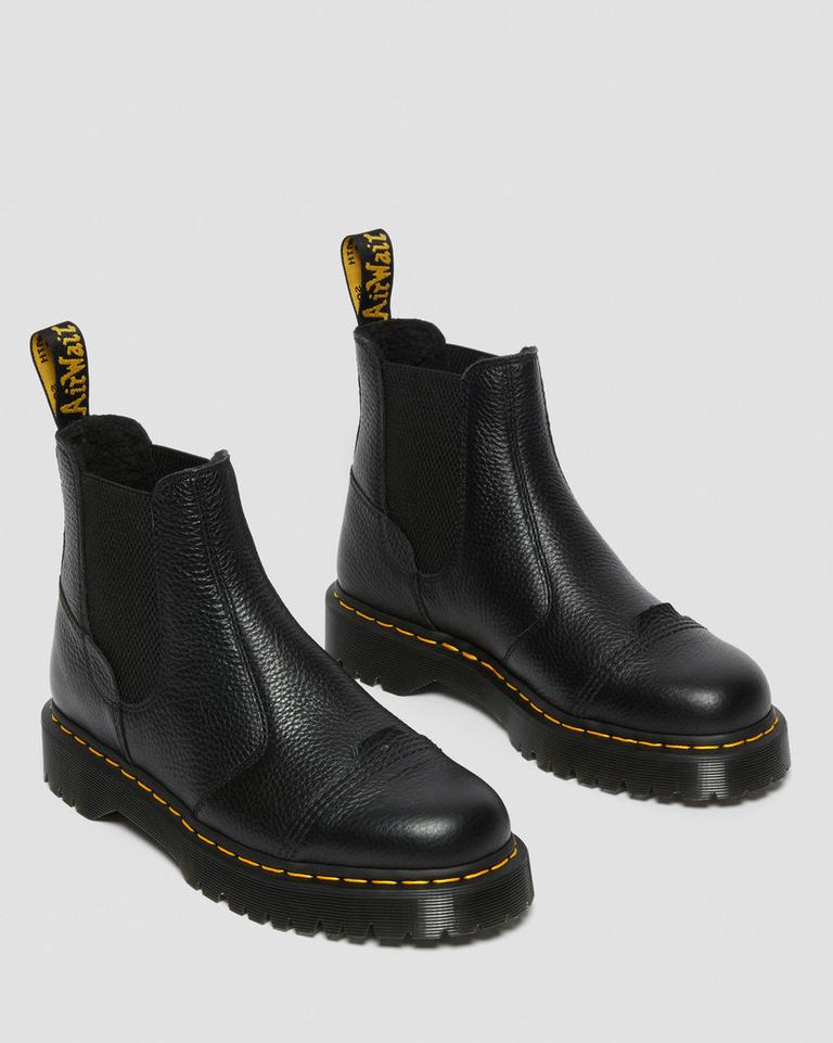 Dr Martens 2976 Bex Fleece-Lined Platform Chelsea Støvler Dame Svarte | 64098-JGLY