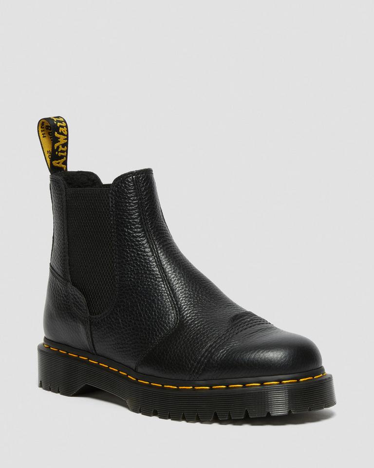 Dr Martens 2976 Bex Fleece-Lined Platform Chelsea Støvler Dame Svarte | 64098-JGLY