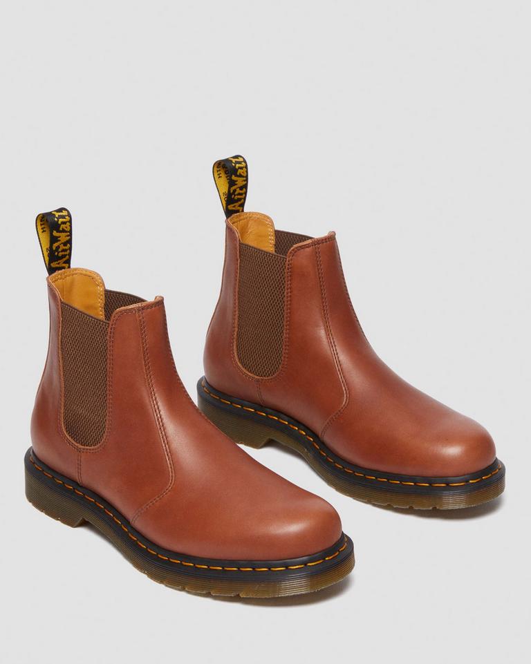 Dr Martens 2976 Carrara Leather Chelsea Støvler Dame Brune | 31495-HBED