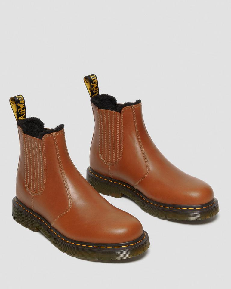 Dr Martens 2976 DM's Wintergrip Leather Chelsea Støvler Dame Brune | 29756-SXCO