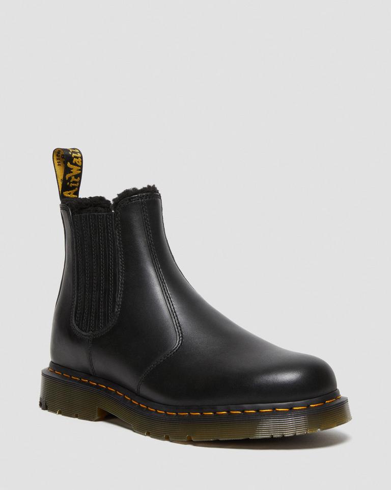 Dr Martens 2976 DM\'s Wintergrip Leather Chelsea Støvler Dame Svarte | 21439-GZKW