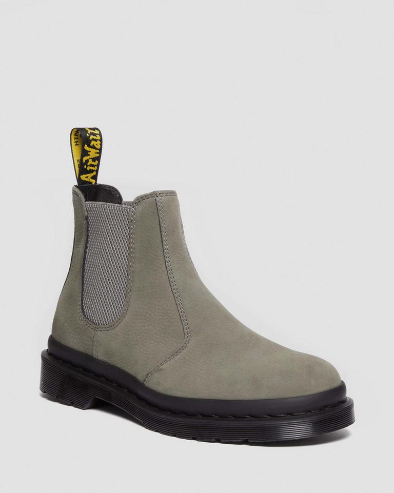 Dr Martens 2976 Milled Nubuck Chelsea Støvler Dame Grå | 45301-SEUB