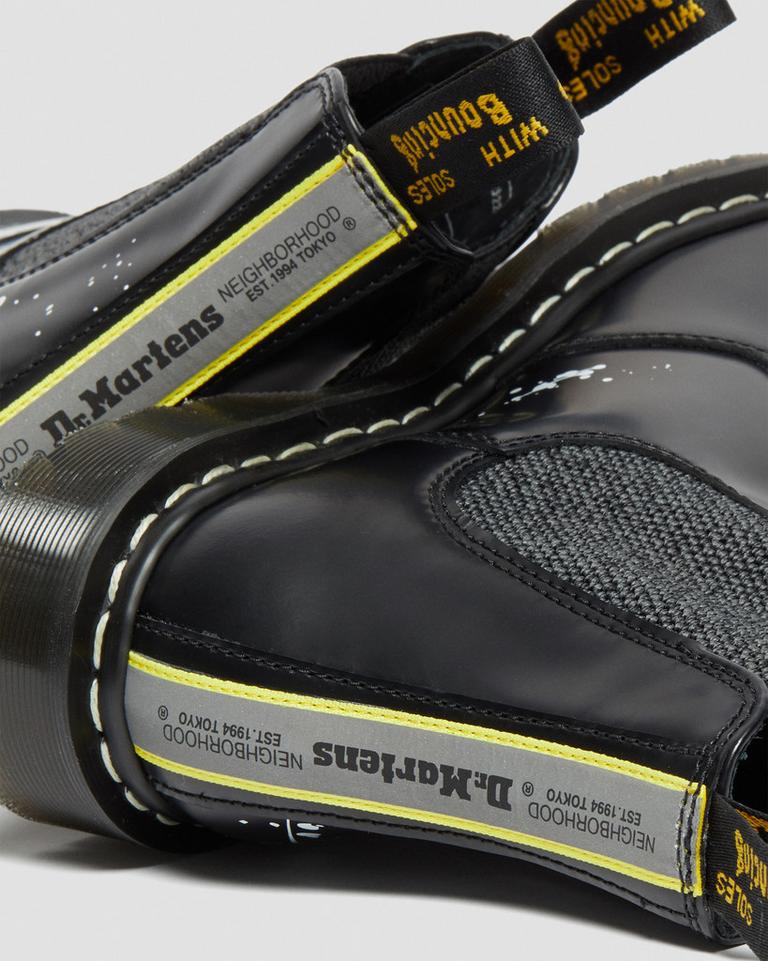 Dr Martens 2976 Neighborhood Smooth Leather Chelsea Støvler Dame Svarte | 04289-QXOR