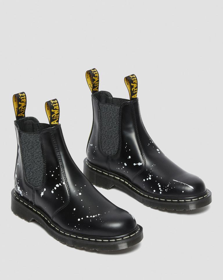 Dr Martens 2976 Neighborhood Smooth Leather Chelsea Støvler Dame Svarte | 04289-QXOR