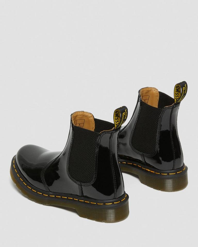 Dr Martens 2976 Patent Leather Chelsea Støvler Dame Svarte | 60278-WADS