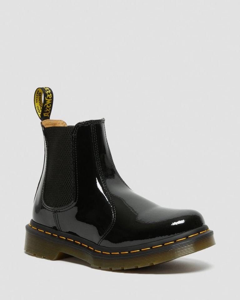 Dr Martens 2976 Patent Leather Chelsea Støvler Dame Svarte | 60278-WADS