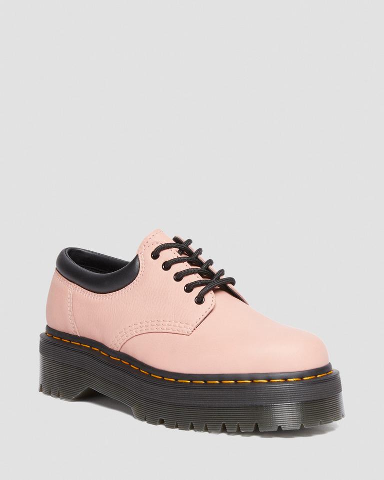 Dr Martens 8053 Pisa Leather Platform Fritidssko Dame Korall Beige | 32941-SZGJ