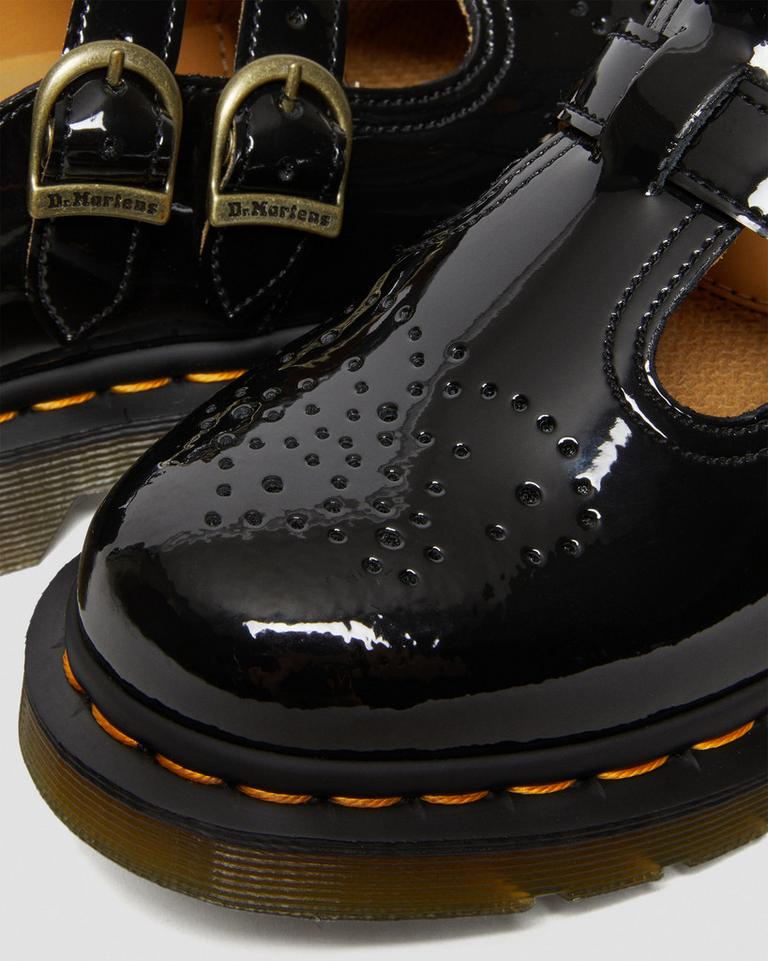 Dr Martens 8065 Patent Leather Mary Jane Sko Dame Svarte | 50941-ECSV