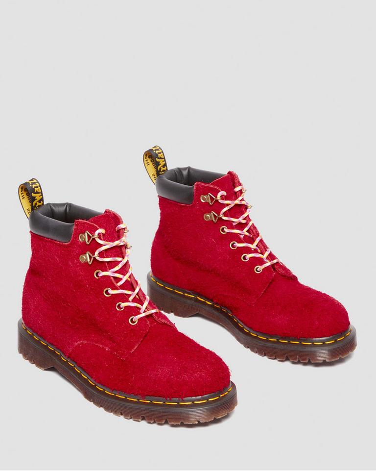 Dr Martens 939 Ben Suede Padded Collar Støvletter Dame Rød | 34507-FPTY