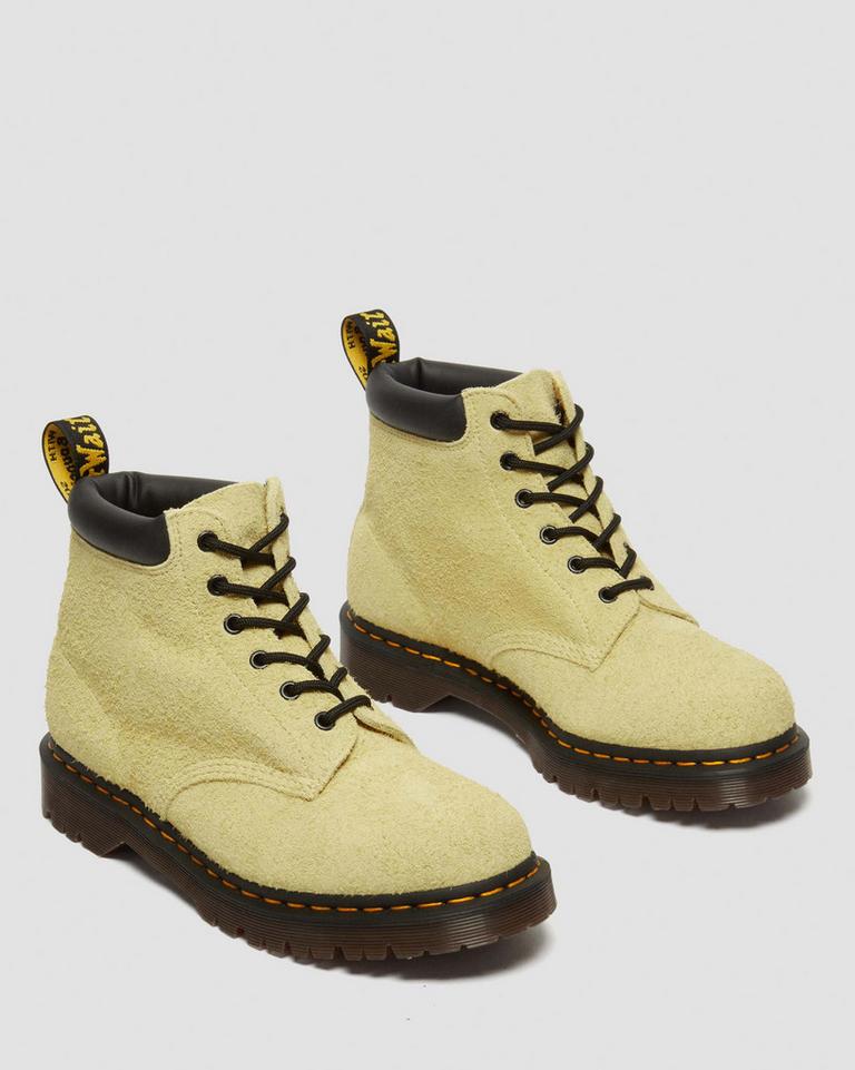 Dr Martens 939 Ben Suede Padded Collar Støvletter Dame Gul | 29768-INSY